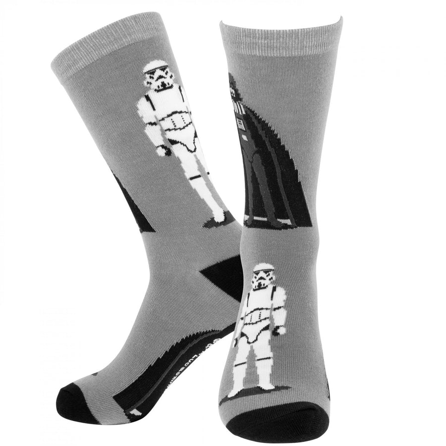 Star Wars Darth Vader and Stormtroopers Crew Socks Image 1