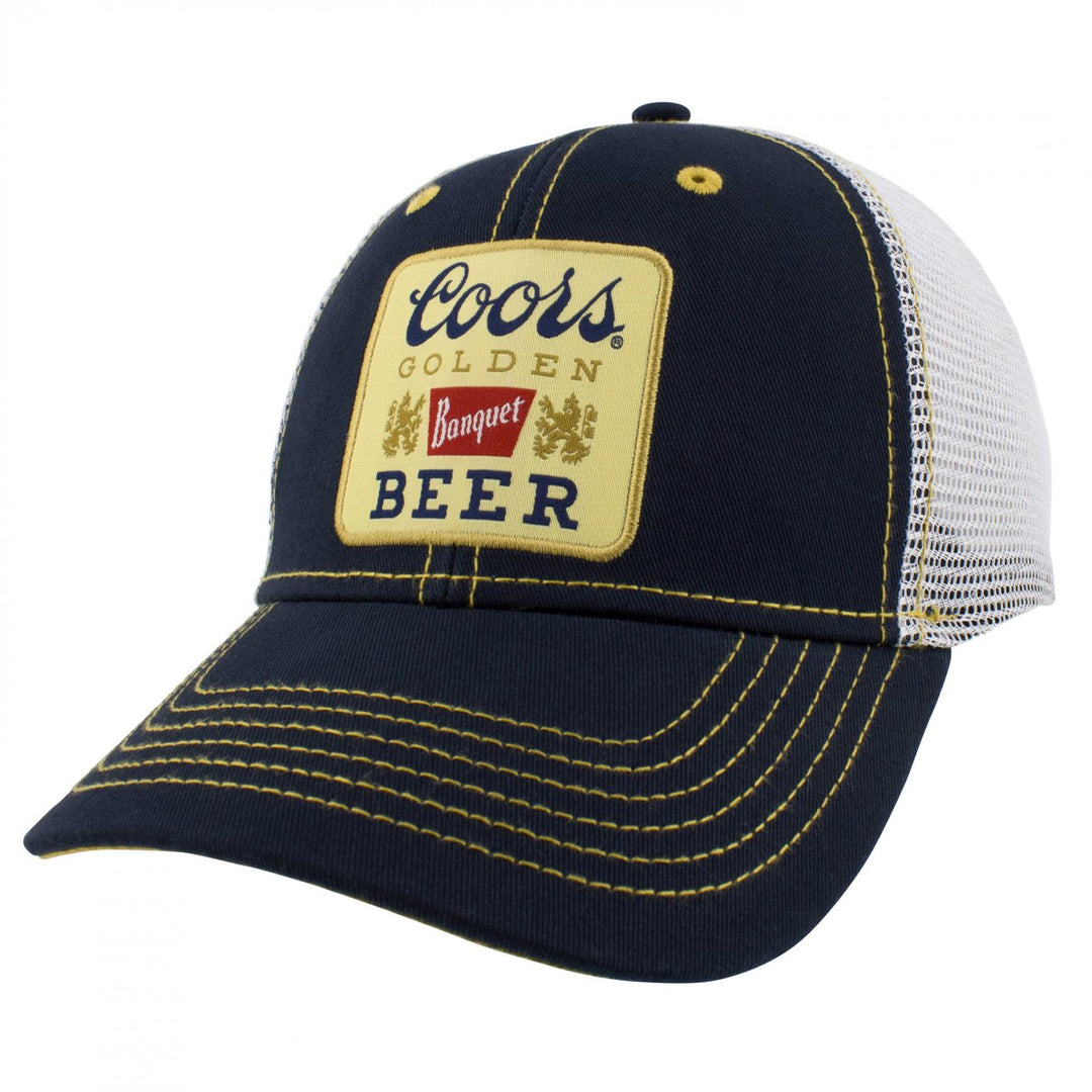 Coors Banquet Beer Logo Patch w/Mesh Back Adjustable Hat Image 1