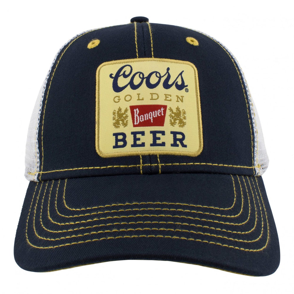 Coors Banquet Beer Logo Patch w/Mesh Back Adjustable Hat Image 2