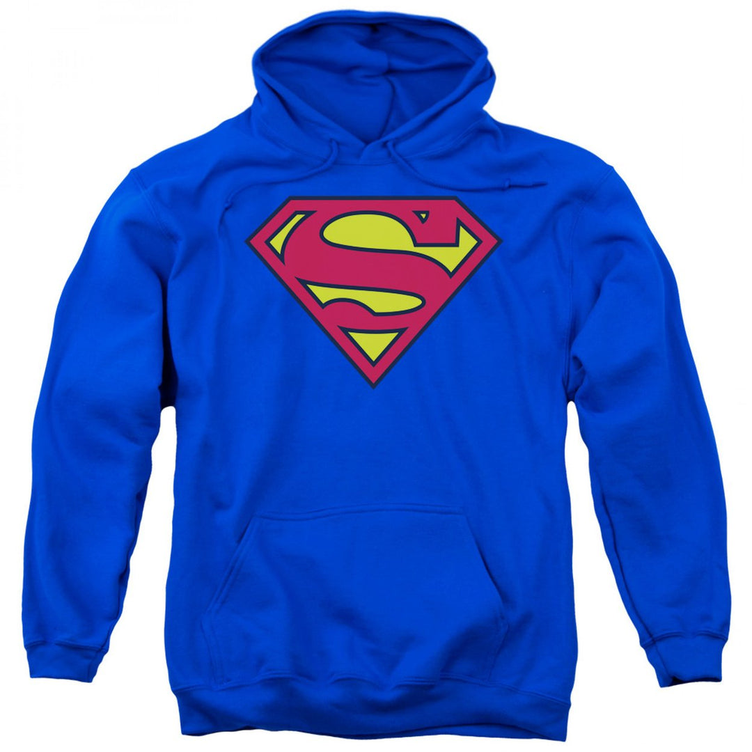 Superman Symbol Royal Hooded Sweatshirt Image 1