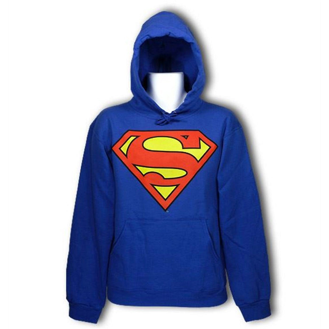 Superman Symbol Royal Hooded Sweatshirt Image 3