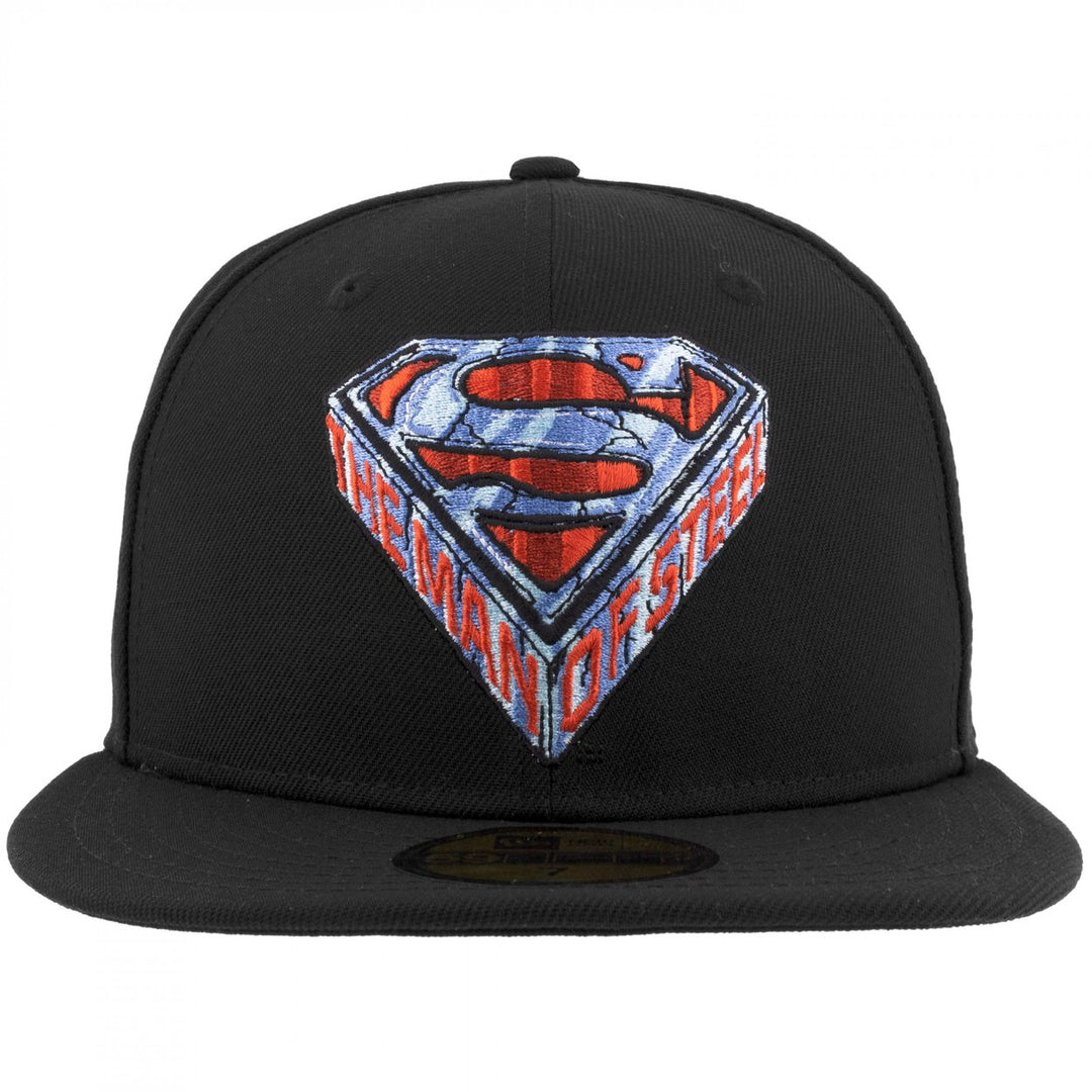 Superman Man of Steel Logo Era 59Fifty Fitted Hat Image 2