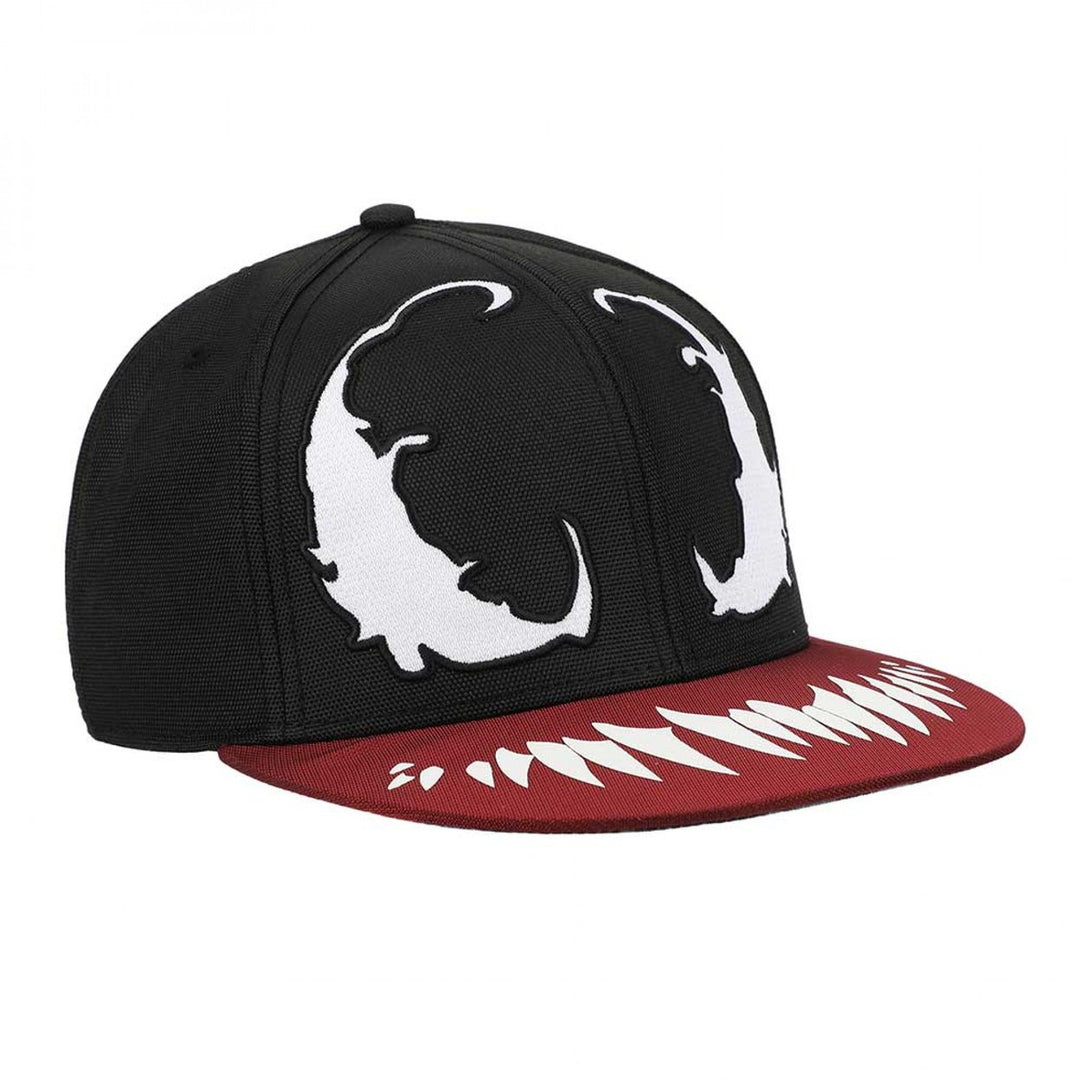 Venom Big Face Embroidered Snapback Hat Image 4