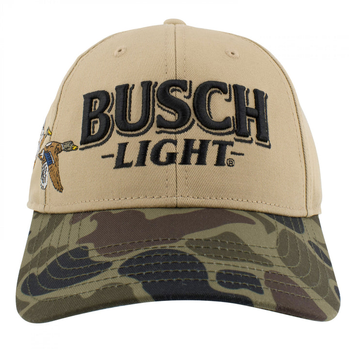 Busch Light Duck Hunting Camo Brim Adjustable Hat Image 3