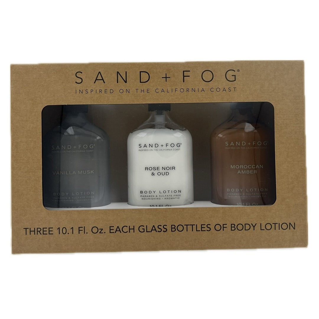 Sand + Fog Body Lotion Glass Bottle Variety 10.1 Fluid Ounce (Pack of 3) Image 4