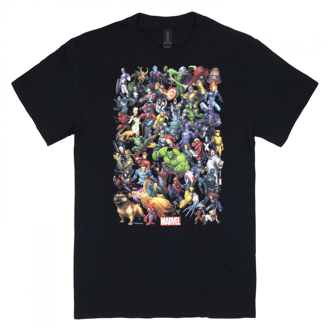 Marvel Universe Black Mens T-Shirt Image 1