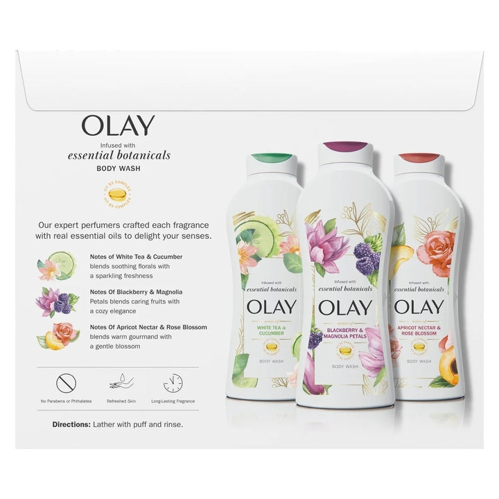 Olay Essential Botanicals Body Wash 23.6 Fluid Ounce (Pack of 3) Image 4