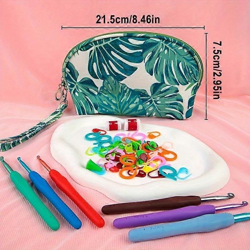 76pcs Crochet Kit Crochet Hooks Yarn Set With 4 Yarn Balls For Beginner Lovers Image 2