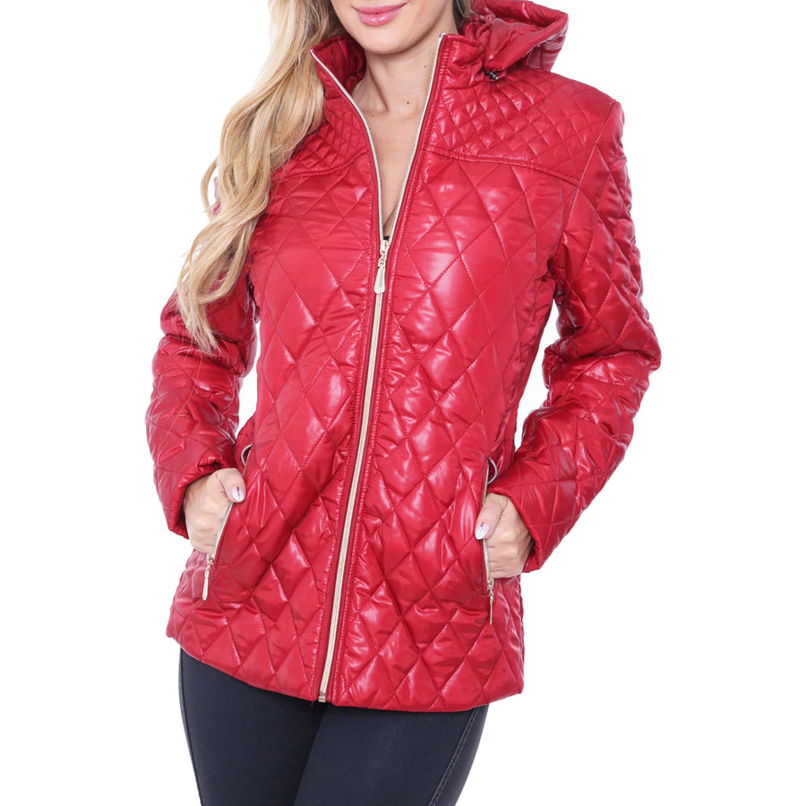 White Mark Womens Puffer Coat Image 1