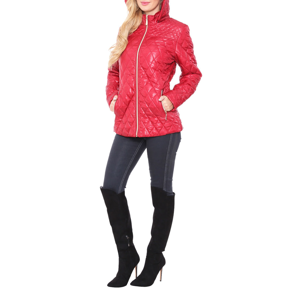 White Mark Womens Puffer Coat Image 2